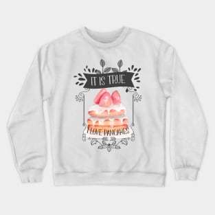 I love pancakes cute design Crewneck Sweatshirt